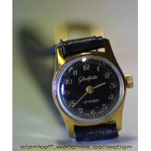 GLASHUTTE 17 Jewels Rare cal.GUB 09-20 German Ellegant Gold plate Lady's Circa 1963's Wristwatch
