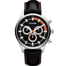 Golana Terra Chrono Men's Quartz Watch With Multicolour Dial Chronograph Display And Multicolour Leather Strap Te400-2