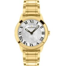 Gold Tone Stainless Steel Havana Mother Of Pearl Dial