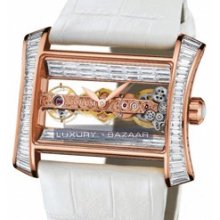 Golden Bridge Lady (RG / Baguette Diamonds / Skeleton / Leather)