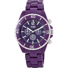 Golden Classic Women's Nautical Notion Watch in Dark Purple