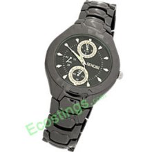 Good Metal Watchband Round Men's Quartz Watch