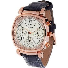 Gossip Rosetone Multi-Function Leather Strap Watch - Grey - One Size