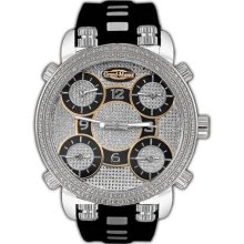 Grand Master Mens Five Time Zone Diamond Watch ...