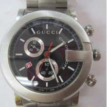 Gucci Swiss Men's Watch Chrono All Stainless S Sapphire Original Swiss