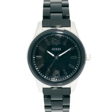 Guess Bubbles Ladies Watch with Round Face Black