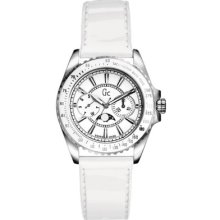Guess Collection Gc Silver White Women Watch I29006m1 ,comes With Black Gc Box