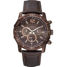 GUESS Masculine Sport Brown Chronograph Mens Watch U16002G1