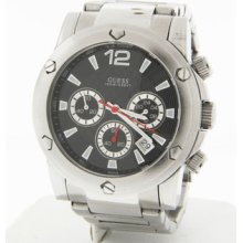 Guess Men's U15035g2 Waterpro Black Chronograph Dial Stainless Steel Watch