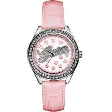 Guess Pink Leather Band Women's Watch, U75058l1