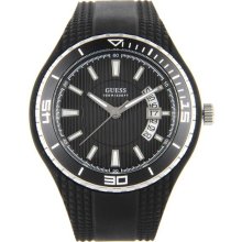 Guess U10663G6 Waterpro Black Dial Grey Silicone Strap Men's Watch