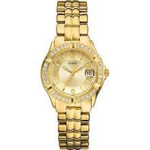 Guess Women's Goldtone Dazzling Mid Size Sport Watch Women's