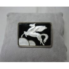 Horse Denmark Mid Century A. Godtbergsen Modernist Pegasus Enamel Brooch
