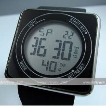 Hours Digital Touch Screen Led Black Silicone Wrist Watch Wha25