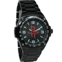Houston Rocket wrist watch : Houston Rockets Stainless Steel Warrior Watch - Black