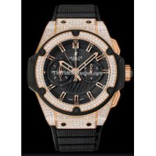 Hublot Big Bang King Power Foudroyante Gold Pave Watch 715.PX.1128.RX.1704