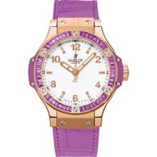 Hublot Big Bang Quartz Gold Tutti Frutti 38mm 361.pv.2010.lr.1905 PURPLE