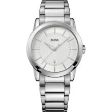 Hugo Boss Men's Quartz Watch With Silver Dial Analogue Display And Silver Stainless Steel Strap 1512621