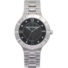 Hush Puppies HP.3517L.1502 Womens Black Dial Stainless Steel Watch