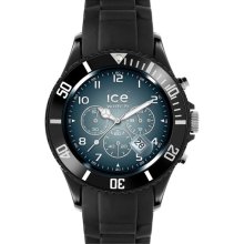 ICE Watch Chronograph Silicone Strap Watch Black/ Teal