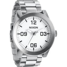 In Box Nixon Corporal Ss White Wrist Watch Retails $175