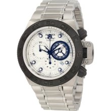 Invicta 10139 Men $1295 Subaqua Noma Chrono White Textered Dial Ss Quartz Watch