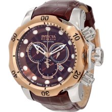 Invicta 10779 Venom Reserve Brown Dial Leather Band Chrono Men's Watch