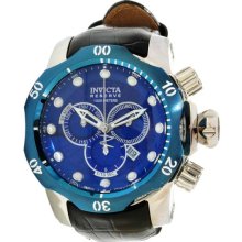 Invicta 10780 Reserve Venom Blue Dial Leather Strap Women's Watch