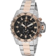 Invicta 13628 Men $595 Specialty Black Rose Dial Chrono Stainless Steel Watch