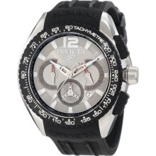 Invicta 1850 S1 Chronograph Grey Dial Black Polyurethane Men's Watch