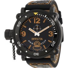 Invicta 7271 Signature Black Dial Black Leather Men's Watch