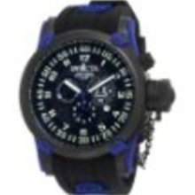 Invicta Men's 10180 Russian Diver Chronograph Black Dial Black