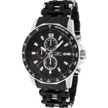 Invicta Men's 1930 Sea Spider Chronograph Black Textured Dial Watch