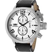 Invicta Mens Corduba Chronograph White Dial Stainless Steel Case Black Watch