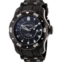 Invicta Mens Pro Diver Collection Gmt Black Dial Polyurethane Band Watch 6996