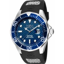 Invicta Men's Pro Diver Stainless Steel Case Rubber Bracelet Blue Tone Dial Date Display 12559