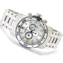 Invicta Men's Pro Diver Scuba Quartz Chronograph Stainless Steel Bracelet Watch SILVERTONE