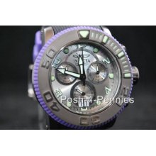 Invicta Mens Pro Diver Sea Hunter Chronograph Purple Gunmetal Watch 10717