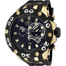 Invicta Men's Reserve Chronograph Black Dial Black Polyurethane