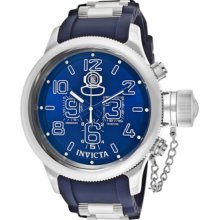 Invicta Mens Russian Diver Chronograph - Blue Dial - Blue Polyurethane Invicta-1349