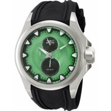 Invicta Men's S1 Rally Stainless Steel Case Rubber Bracelet Green Tone Dial 12342