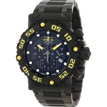 Invicta Mens Subaqua Nitro Diver Swiss Chronograph Black & Yellow Dial Watch Set