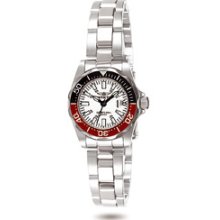 Invicta Sapphire Lady Diver White Dial Black/Red Bezel Lum Inv7062