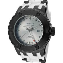 Invicta Watch 12047 Men's Subaqua/reserve Gmt Silver Dial White Polyurethane