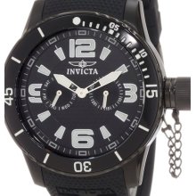 Invicta Watch 1794 Men's Specialty/corduba Black Textured Dial Blk Polyurethane