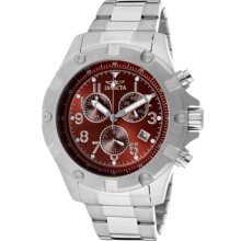 Invicta Watches Men's Specialty Chronograph Brown Dial Stainless Steel