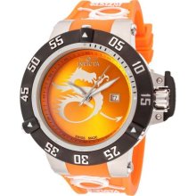 Invicta Watches Men's Subaqua/Noma III Orange Dial Orange Polyurethane