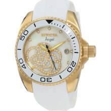 Invicta Women's 0488 Angel Collection Cubic Zirconia Accented Polyurethane Watch