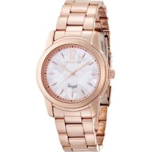 Invicta Women's Angel Mosaic Swiss Quartz Mother-of-Pearl Rose Go ...