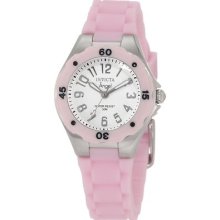 Invicta Women's Angel White Dial Pink Silicone Watch 1612